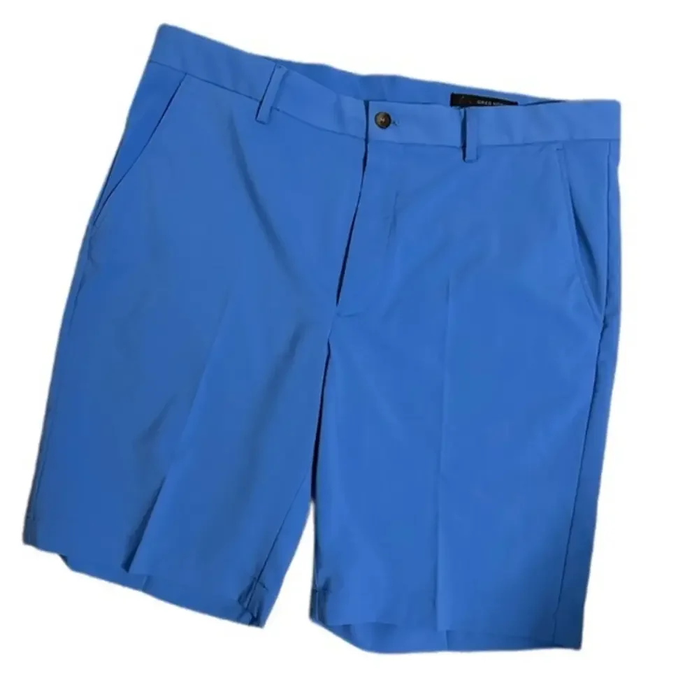 Greg Norman Everbest Sky Blue‎ Athletic Flat Front Stretch Golf Shorts